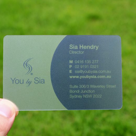 transparent plastic business cards