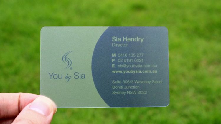 transparent plastic business cards