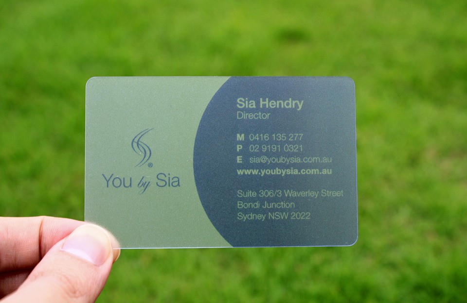 transparent plastic business cards