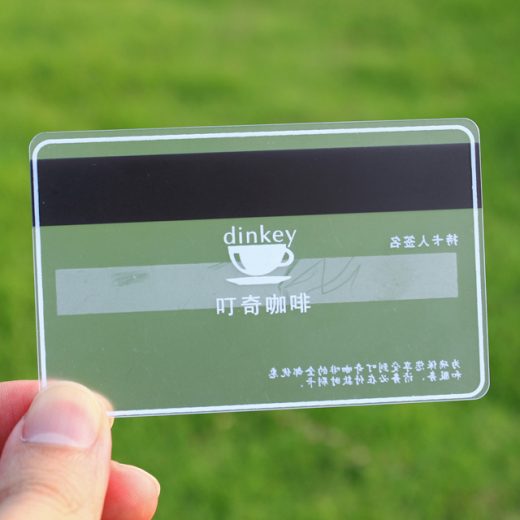 transparent plastic cards