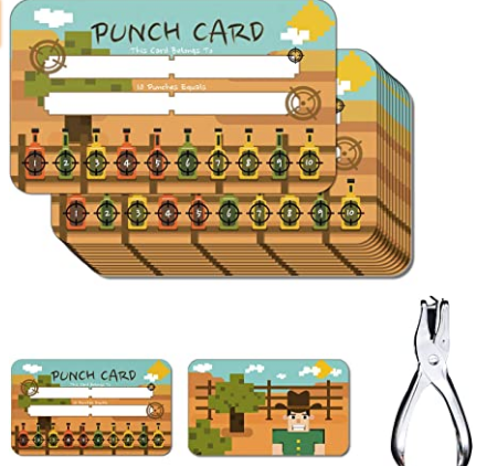 Loyalty Discount Card with Hand Punch Kit