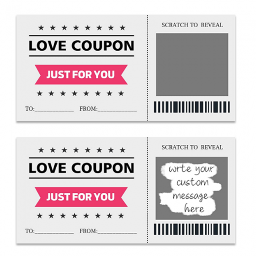 Scratch Valentines Day Discount Card