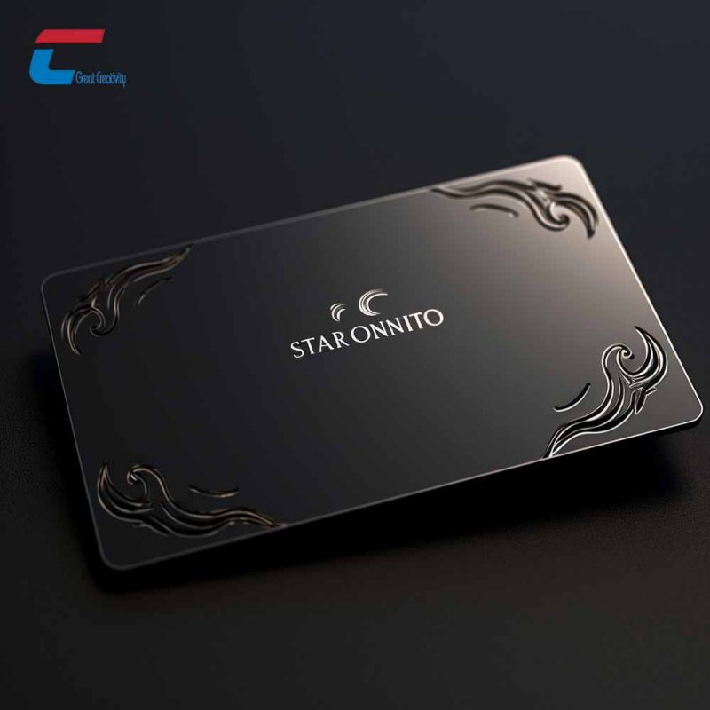 black metal business cards