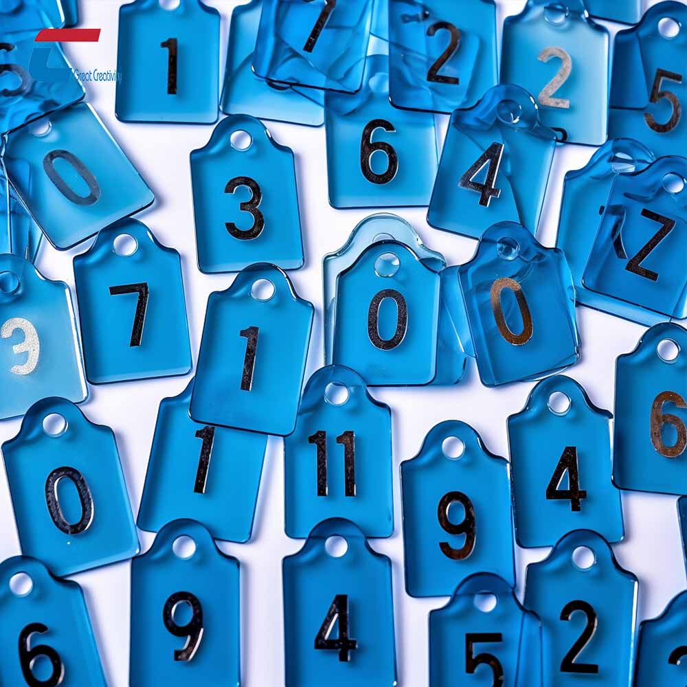 plastic number tags